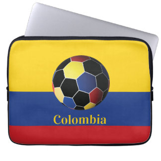 Colombia Soccer Poster Laptop Sleeve