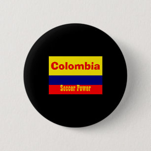 Colombia Soccer Power T Shirt 2 Inch Round Button