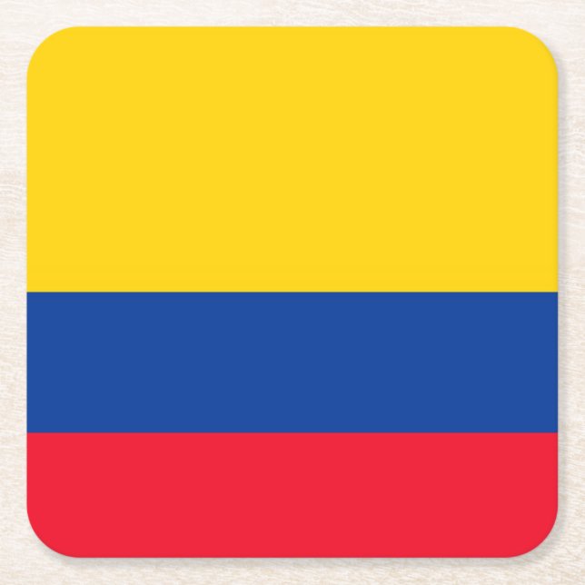 Colombia Square Paper Coaster (Front)