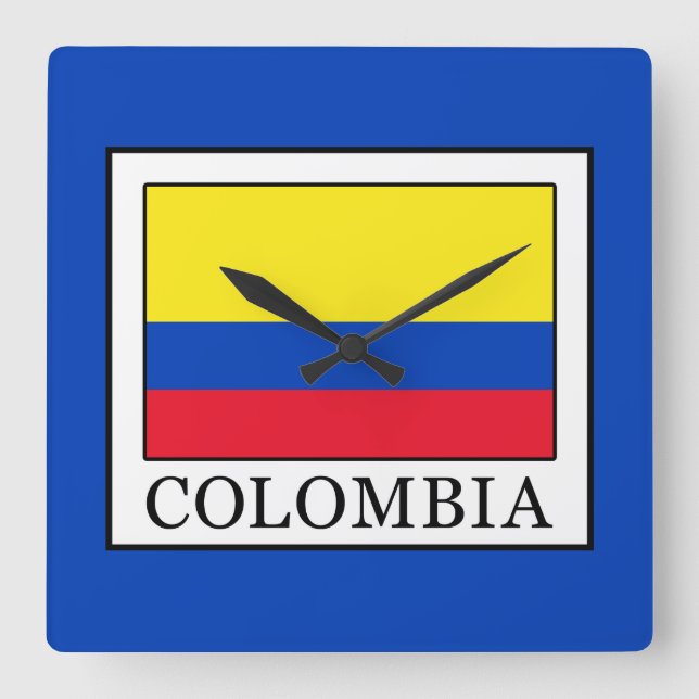Colombia Square Wall Clock (Front)