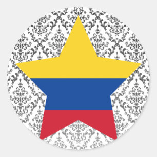 Colombia Star Classic Round Sticker