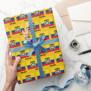 Colombia Wrapping Paper, Colombian Flag patriotic Paper