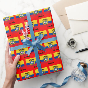Colombia Wrapping Paper, Colombian Flag Red Paper