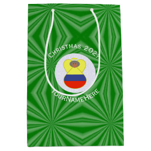 Colombian Abuelita Angel for Christmas Medium Gift Bag