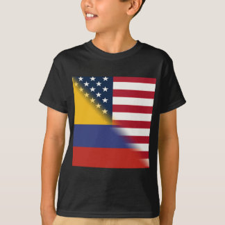 Colombian American Flag | Half Colombia USA  T-Shirt