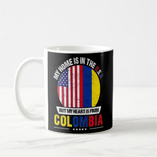 Colombian American Patriot Heart Is From Colombia  Coffee Mug