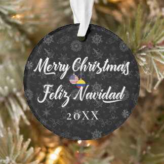 Colombian American With Custom Year Bilingual Ornament