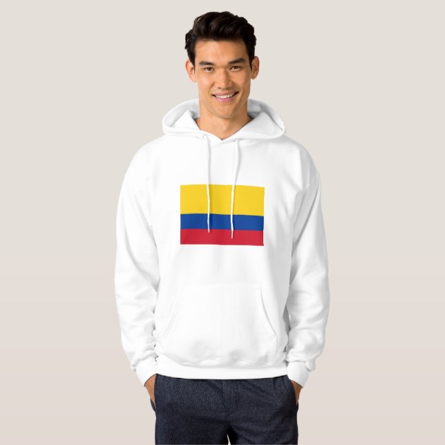 colombian and proud mens basic hooded sweatshirt (Front Full)