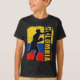 Colombian Boxing Team Colombia Flag Boxing Gloves  T-Shirt
