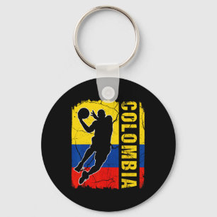Colombian Bysketbyll Player Colombia Flag Bysketby Keychain