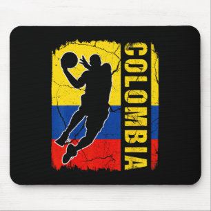 Colombian Bysketbyll Player Colombia Flag Bysketby Mouse Pad