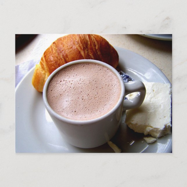 Colombian Chocolate & Cheese Postcard (Front)