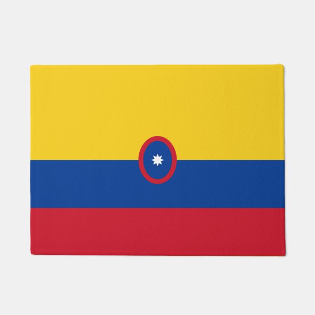 Colombian Civil ensign flag Doormat (Front)