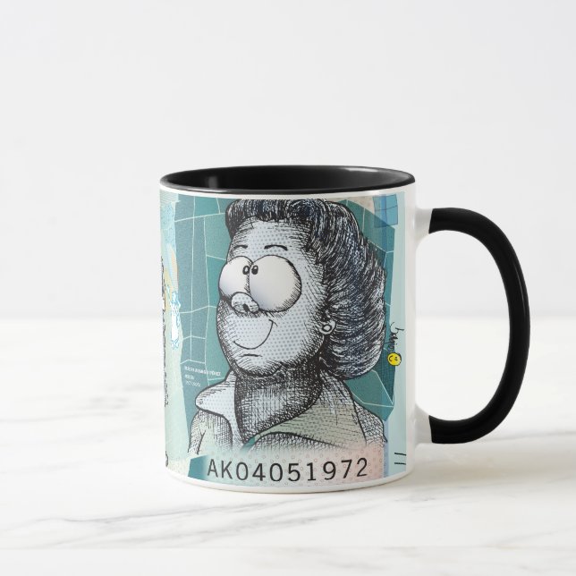 Colombian Currency Cartoon Coffee Mug 1,000 Pesos (Right)