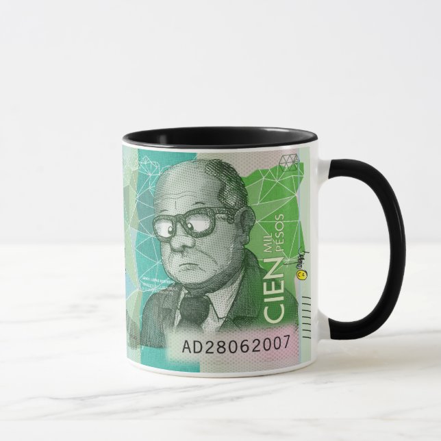 Colombian CurrencyCartoon Coffee Mug 100,000 Pesos (Right)