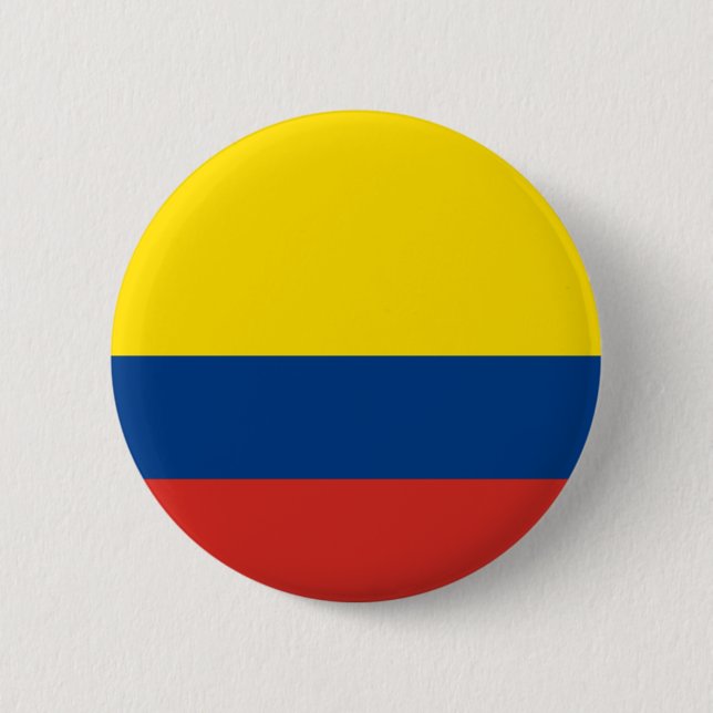 Colombian Flag 2 Inch Round Button (Front)