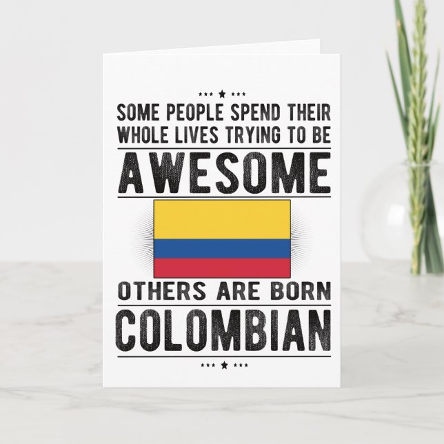 Colombian Flag Colombia Heritage Colombian Roots Card (Front)