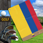 Colombian flag & Colombia monogrammed / golf towel<br><div class="desc">Sports/Golf Towel: Colombia & Colombian flag with monogrammed "custom" name at the bottom - love my country,  travel,  holiday,  patriots / sports fans</div>