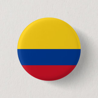 Colombian Flag, Flag of Colombia 1 Inch Round Button