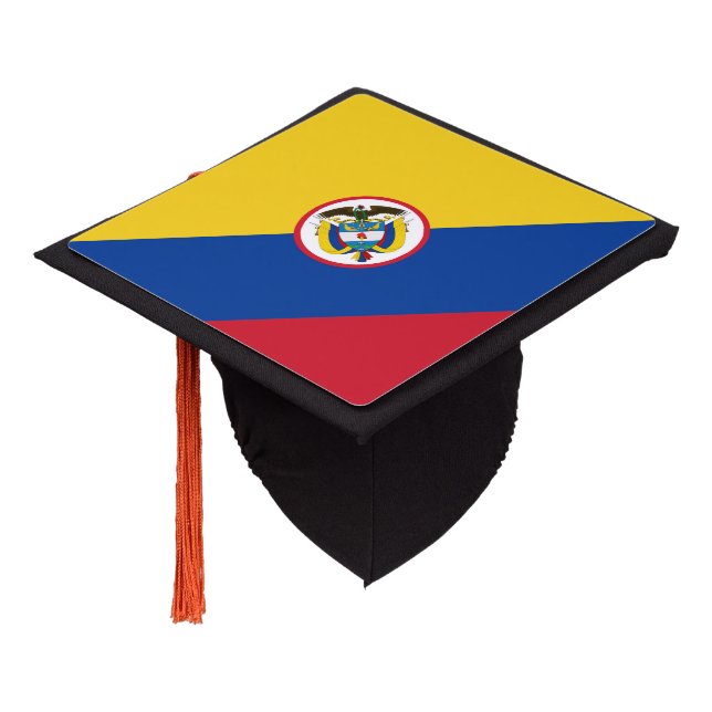 Colombian flag graduation cap topper (Angled)