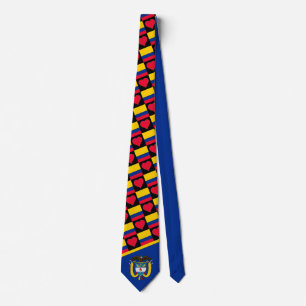 Colombian Flag Heart CO Colombia National Pride Tie