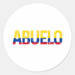 Colombian Flag Pride Colombia Fathers Day Classic Round Sticker