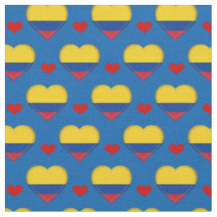 Colombian Flag Red Heart fashion Fabric/Colombia Fabric