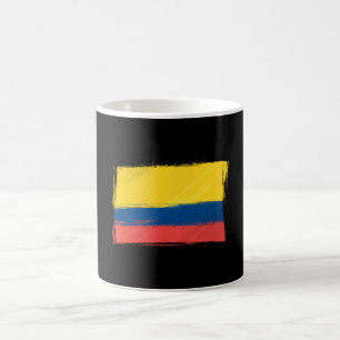 Colombian flag retro coffee mug