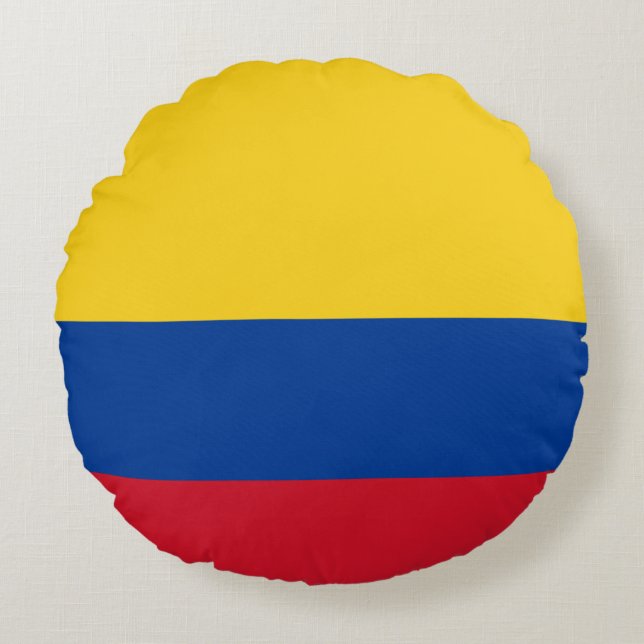 Colombian Flag Round Pillow (Front)