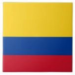 Colombian Flag Tile<br><div class="desc">Enhance your space with our exquisite tile featuring the flag of Colombia! This premium ceramic tile proudly displays the design of the Colombian flag, characterized by its tricolor of yellow, blue, and red. The yellow stripe occupies the top half of the flag, representing Colombia's wealth and resources; the blue stripe...</div>