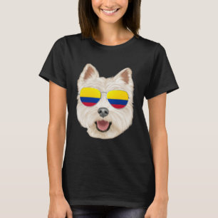 Colombian Flag West Highland White Terrier Dog Poc T-Shirt
