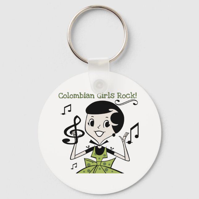 Colombian Girls Rock Keychain (Front)