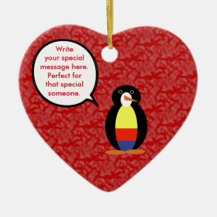 Colombian Holiday Mr. Penguin Ceramic Ornament