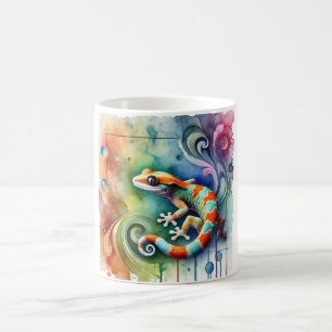 Colombian leaftoed gecko 210724AREF126 - Watercolo Coffee Mug