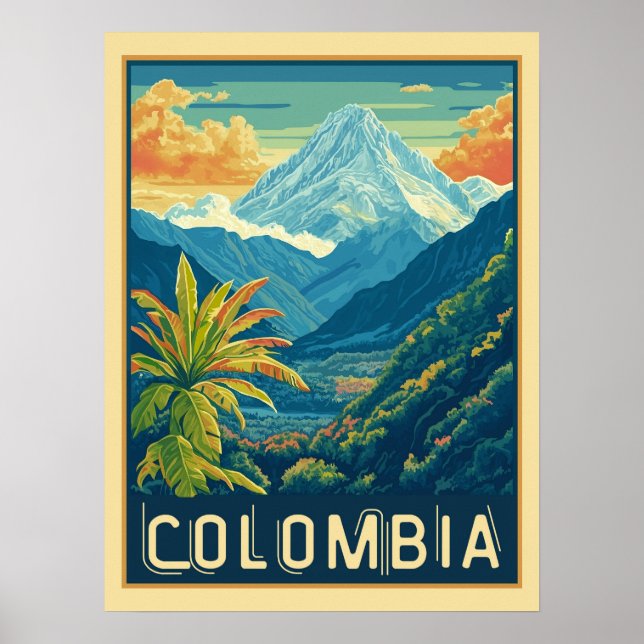 Colombian Mountain Landscape Poster (Front)