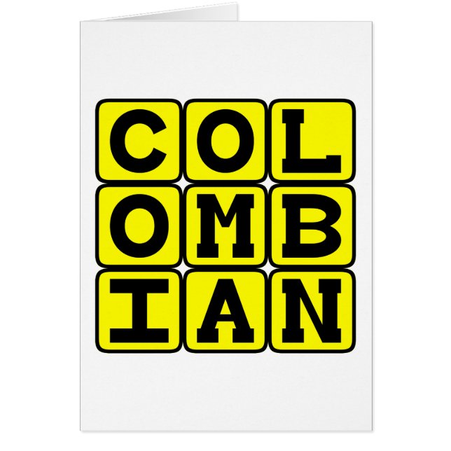 Colombian, Nationality (Front)