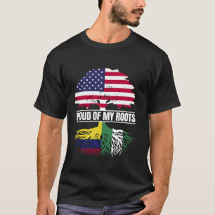 Colombian Nigerian Mix Proud of my Roots Colombia T-Shirt