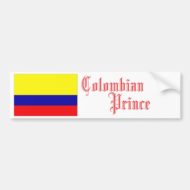 Colombian Prince, Bumper Sticker (Front)