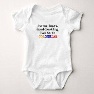 colombian strong baby bodysuit