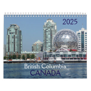Colombie-Britannique Canada Calendrier 2025