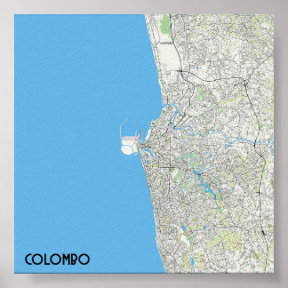 Colombo map poster