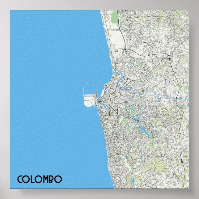 Colombo map poster (Front)