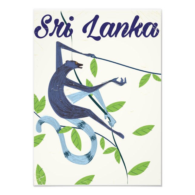 Colombo Sri Lanka vintage style travel poster (Front)