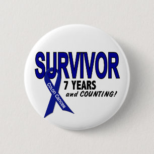 Colon Cancer 7 Year Survivor 2 Inch Round Button