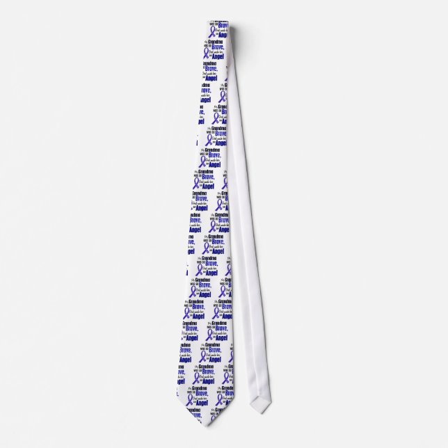 Colon Cancer ANGEL 1 Grandma Tie (Front)