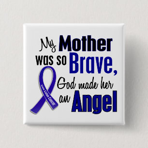 Colon Cancer ANGEL 1 Mother 2 Inch Square Button