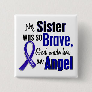 Colon Cancer ANGEL 1 Sister 2 Inch Square Button