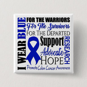 Colon Cancer Awareness 2 Inch Square Button