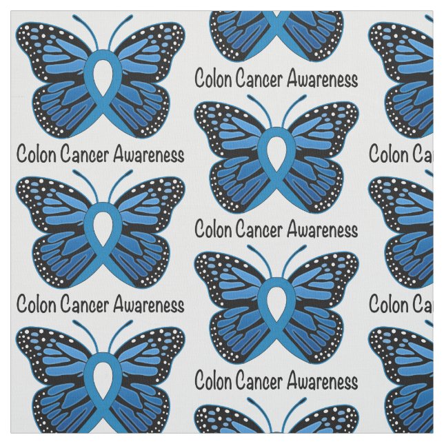Colon Cancer Awareness: Butterfly Fabric (Swatch)