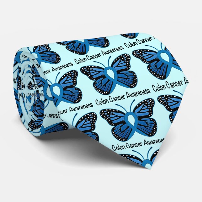 Colon Cancer Awareness: Butterfly Tie (Rolled)